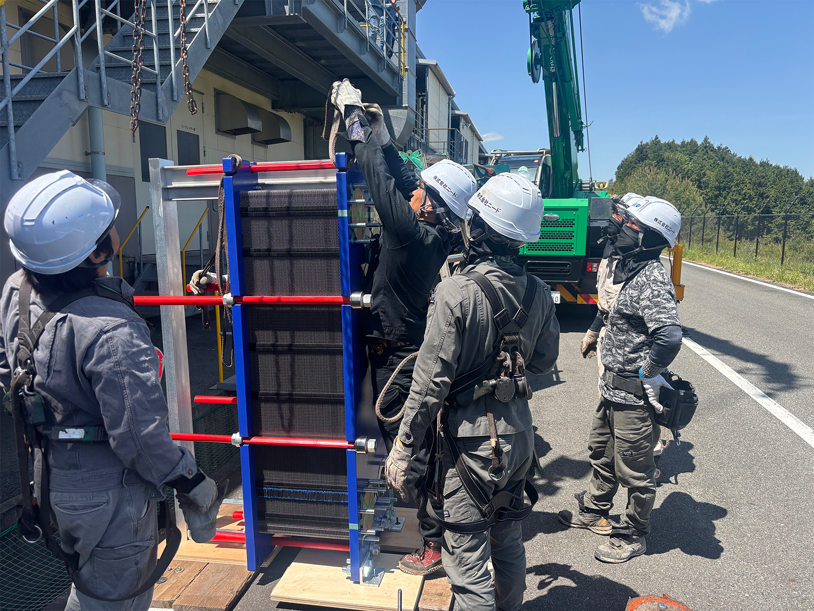 プレート熱交換器入替工事の施工事例